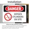 Signmission Oxygen Cylinders On Site Danger Sign, Vinyl Decal, 14in W x 10in L, 2PK OS-2PACK-DS-D-1014-L-2057 - alternate 2